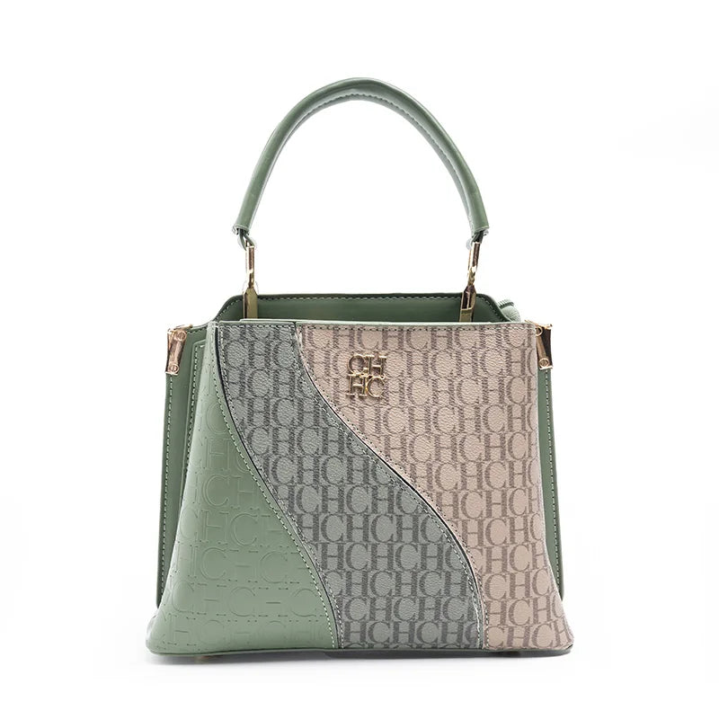 Classic Color Block Design Fashionable Women's Shoulder Bag Large Capacity Exquisite and Simple Brand Letter Multifunctional Design Handbag