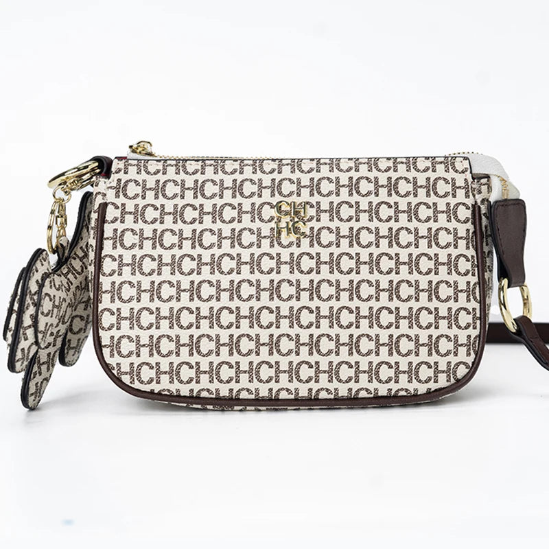 Exquisite High-Quality Letter Solid Color Women's Shopping Bag Simple and Fashionable Hundred Brand Elegant Crossbody Bag
