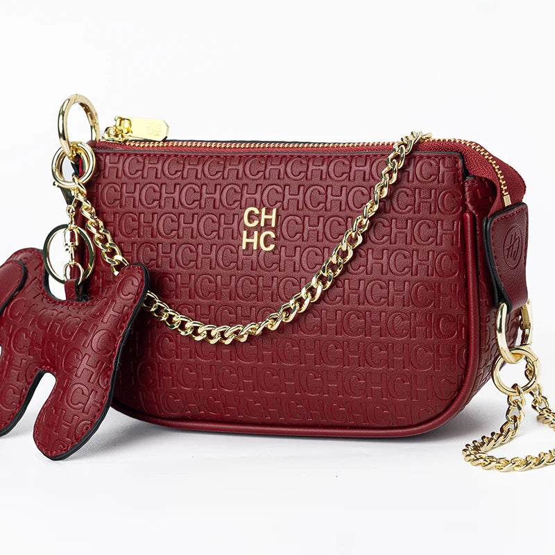 Exquisite High-Quality Letter Solid Color Women's Shopping Bag Simple and Fashionable Hundred Brand Elegant Crossbody Bag