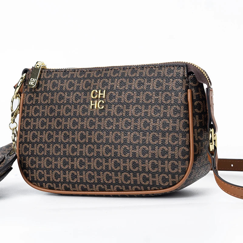 Exquisite High-Quality Letter Solid Color Women's Shopping Bag Simple and Fashionable Hundred Brand Elegant Crossbody Bag