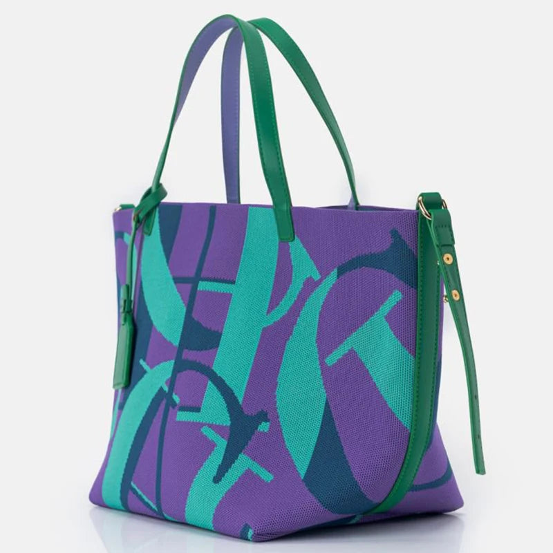 Exquisite Casual Letter Colored Large Capacity Women's Shoulder Bag Elegant and Fashionable Brand Handbag Shopping Handbag