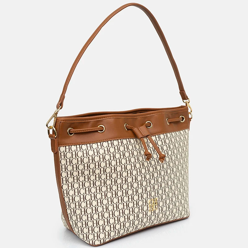 CH Detachable Shoulder Strap Brand Print Classic Drawstring Design Stylish Tote Bag 2025 New Women's Shoulder Bag