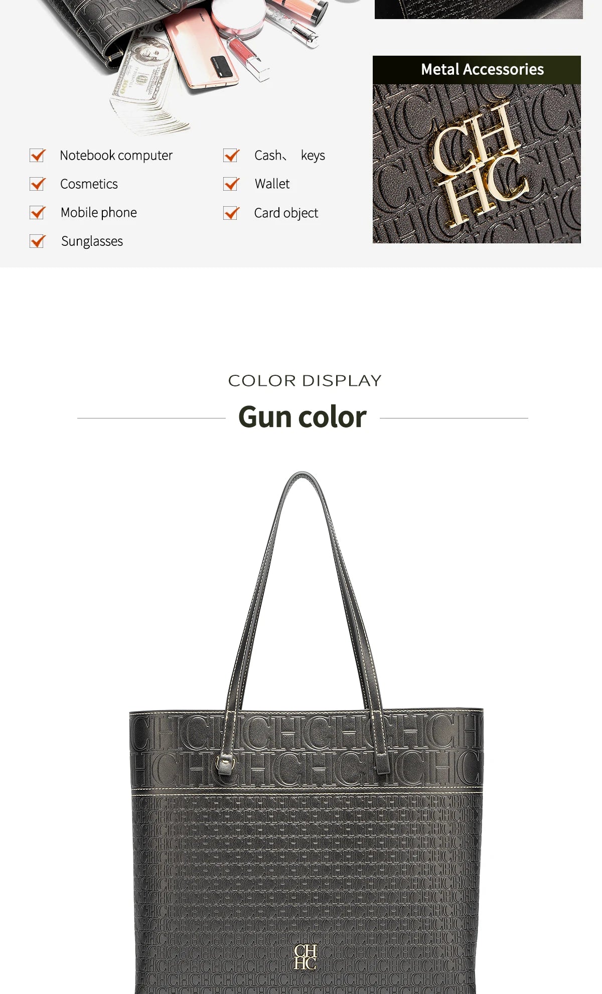 Exquisite Leather Women's Bag with Letter Printing Large Capacity Durable Elegant Fashionable and Casual Women's Shoulder Bag with Base