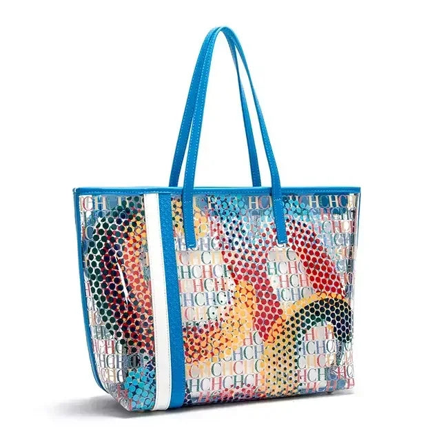Exquisite Large Capacity Daily Casual High-quality Women's Handbag with High Sense of Women's Temperament Colorful Double-layer Shoulder Bag