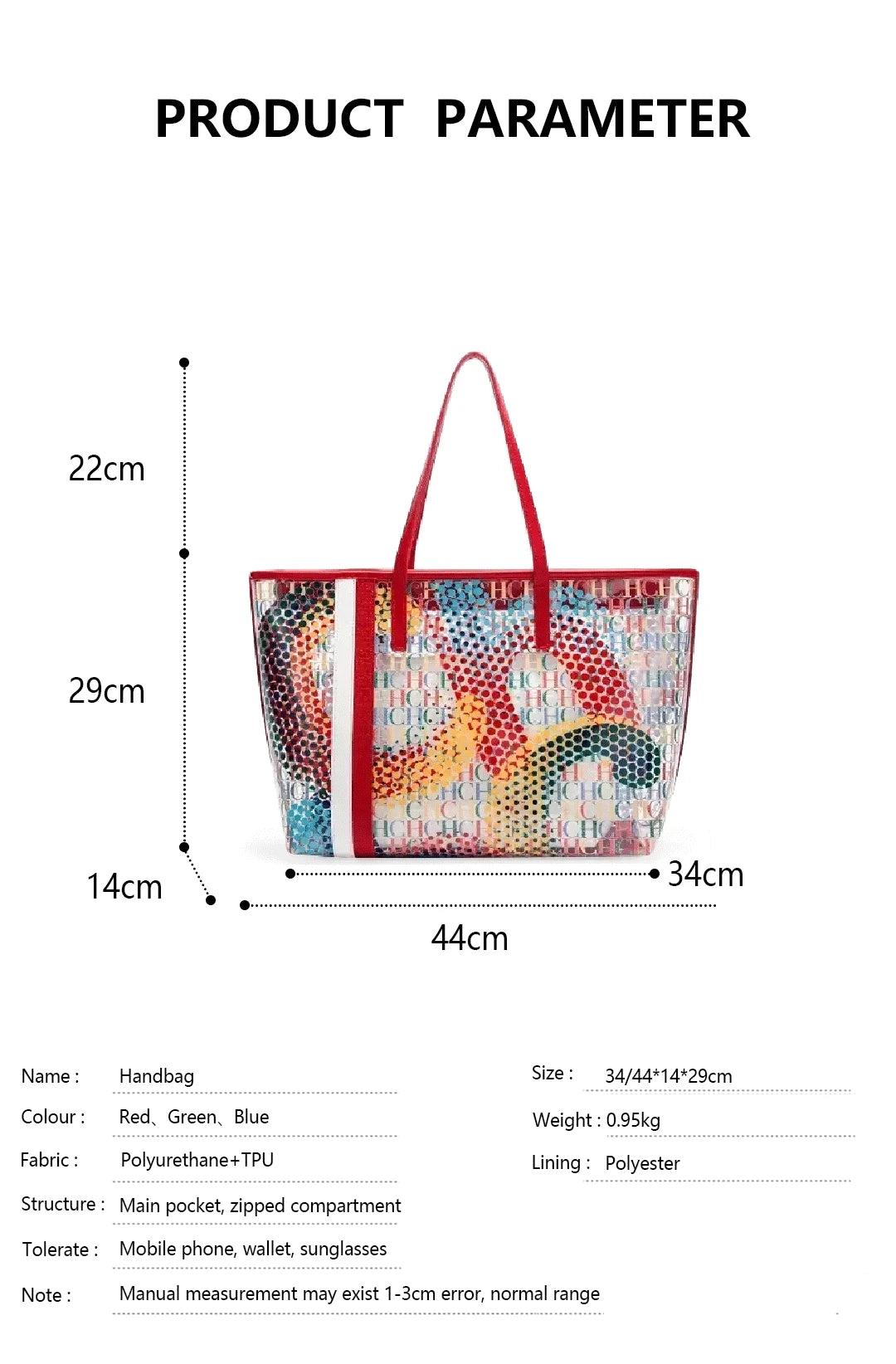 Exquisite Large Capacity Daily Casual High-quality Women's Handbag with High Sense of Women's Temperament Colorful Double-layer Shoulder Bag