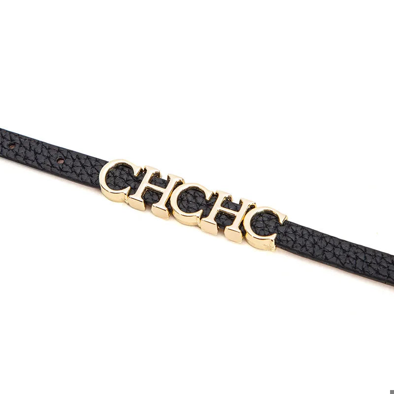 CH Women's Bracelet Fashion Letter Retro Simple Classic Hundred 2024 New Leather Women's Bracelet Accessories