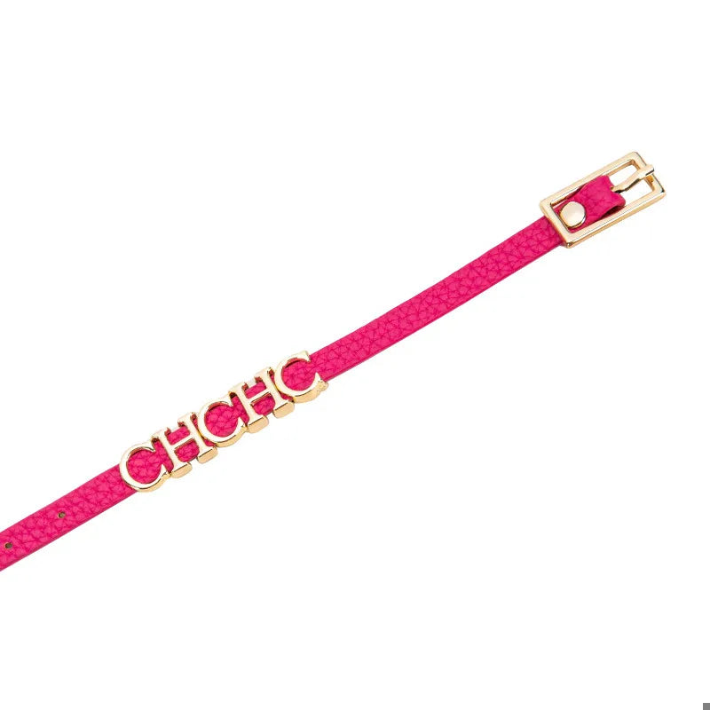 CH Women's Bracelet Fashion Letter Retro Simple Classic Hundred 2024 New Leather Women's Bracelet Accessories