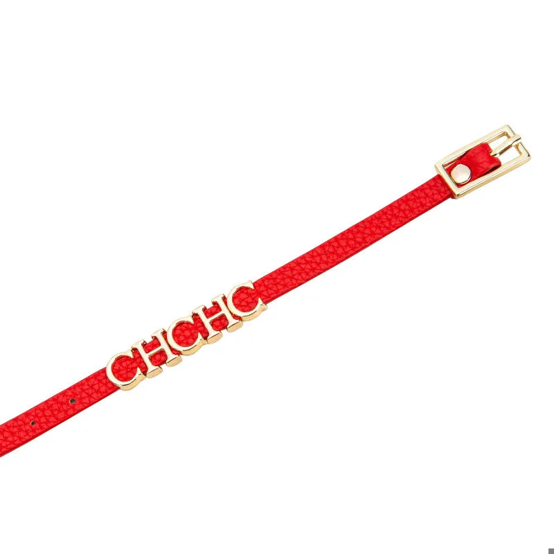 CH Women's Bracelet Fashion Letter Retro Simple Classic Hundred 2024 New Leather Women's Bracelet Accessories