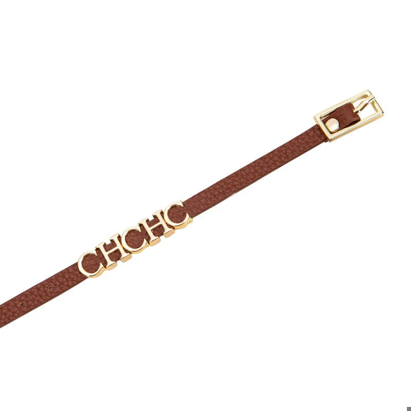 CH Women's Bracelet Fashion Letter Retro Simple Classic Hundred 2024 New Leather Women's Bracelet Accessories