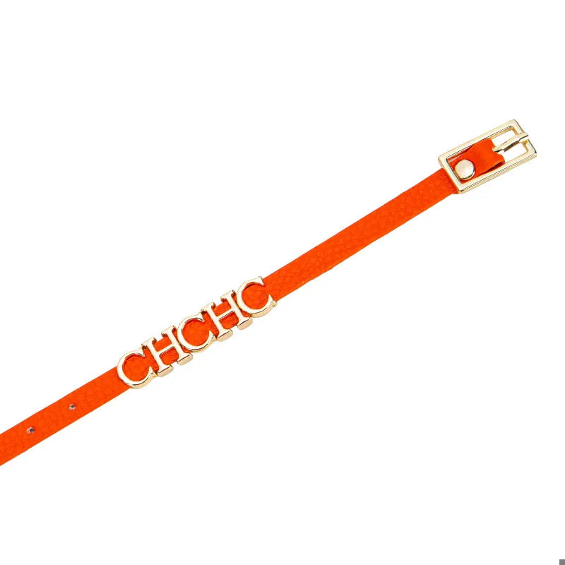 CH Women's Bracelet Fashion Letter Retro Simple Classic Hundred 2024 New Leather Women's Bracelet Accessories