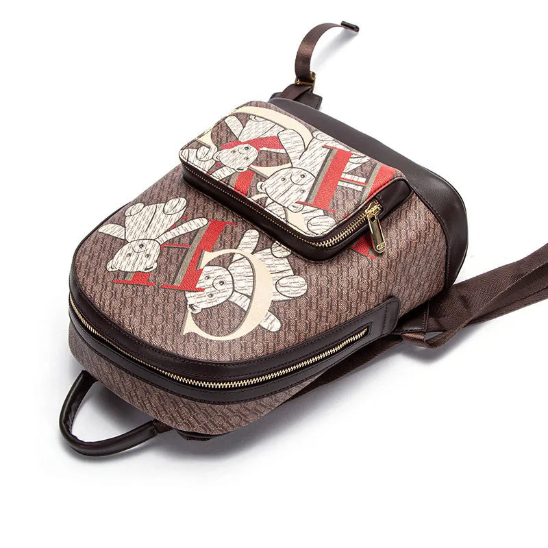 CHHC Monogram Animal Print Backpack