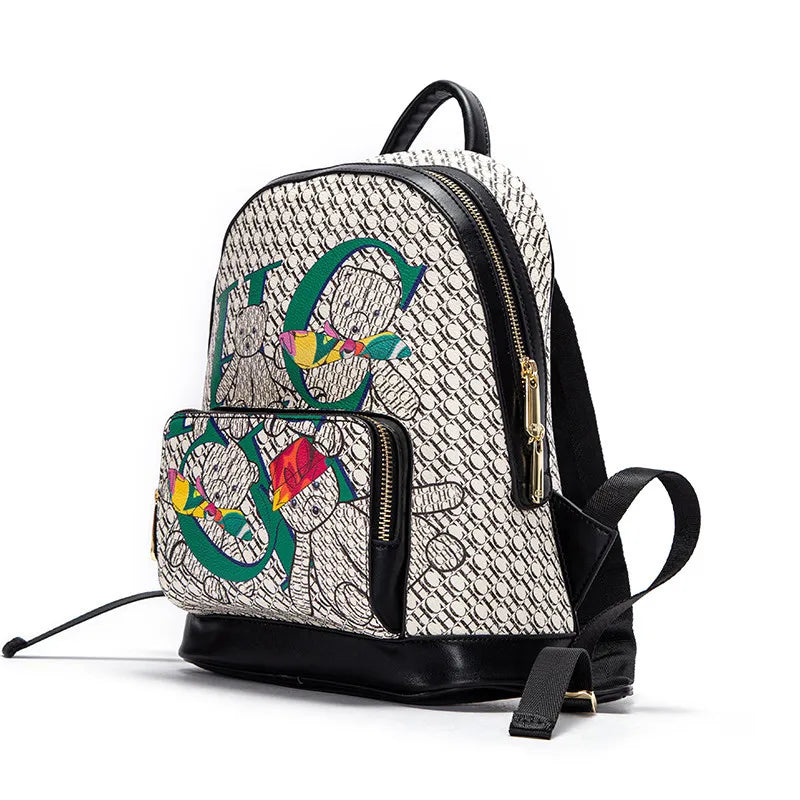 CHHC Monogram Animal Print Backpack