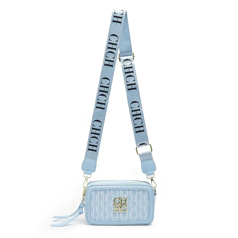 CH Women's Shoulder Bag Multicolor Fashion Macaron Color Lightweight Letter Print High Quality Delicate Girl Classic Square Bag