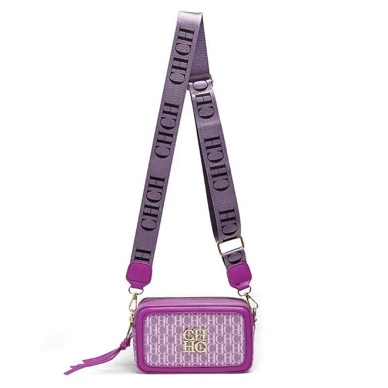 CH Women's Shoulder Bag Multicolor Fashion Macaron Color Lightweight Letter Print High Quality Delicate Girl Classic Square Bag