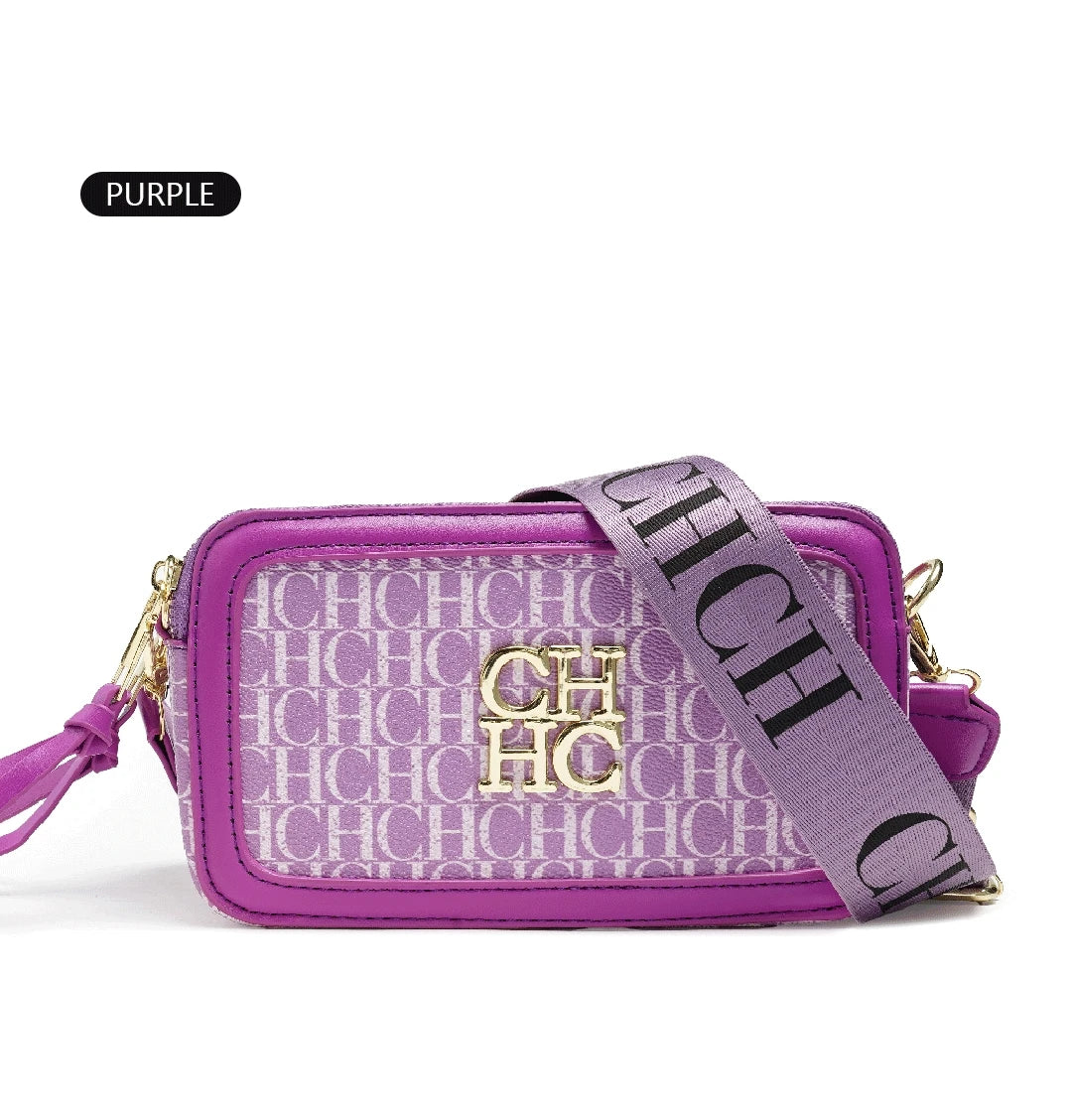 CH Women's Shoulder Bag Multicolor Fashion Macaron Color Lightweight Letter Print High Quality Delicate Girl Classic Square Bag