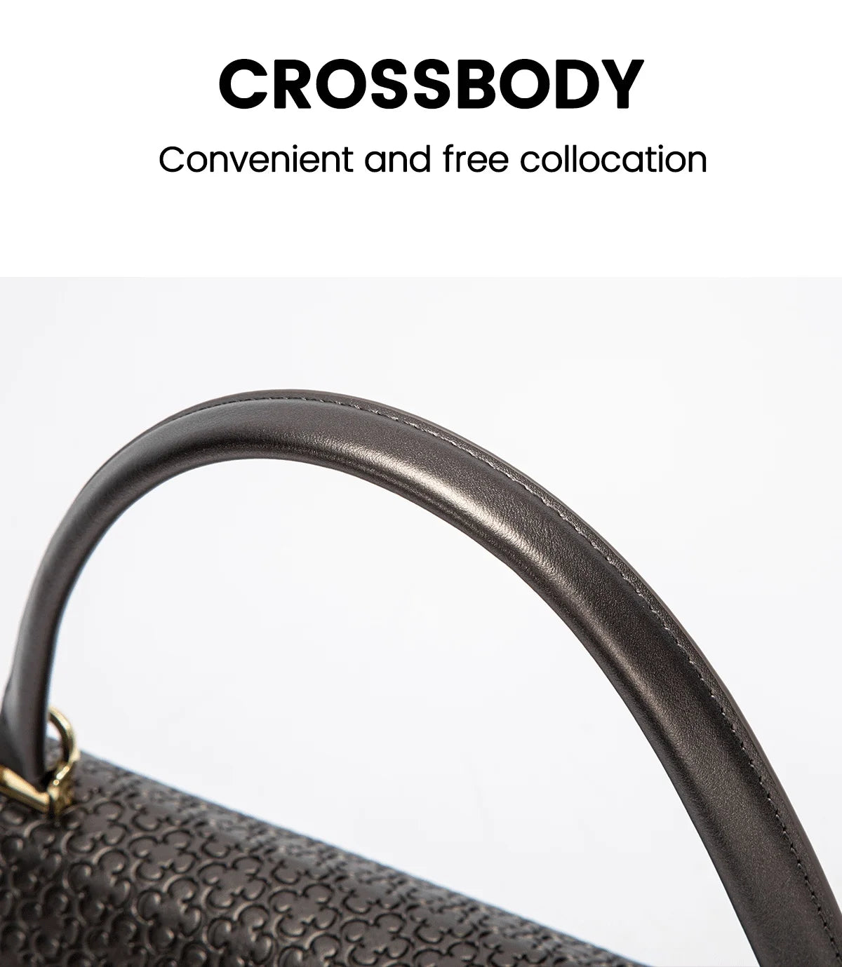 CH Women's Shoulder Bag Detachable Chain Light Luxury Underarm Bag Fashion Simple Large Capacity Solid Color Shoulder Strap