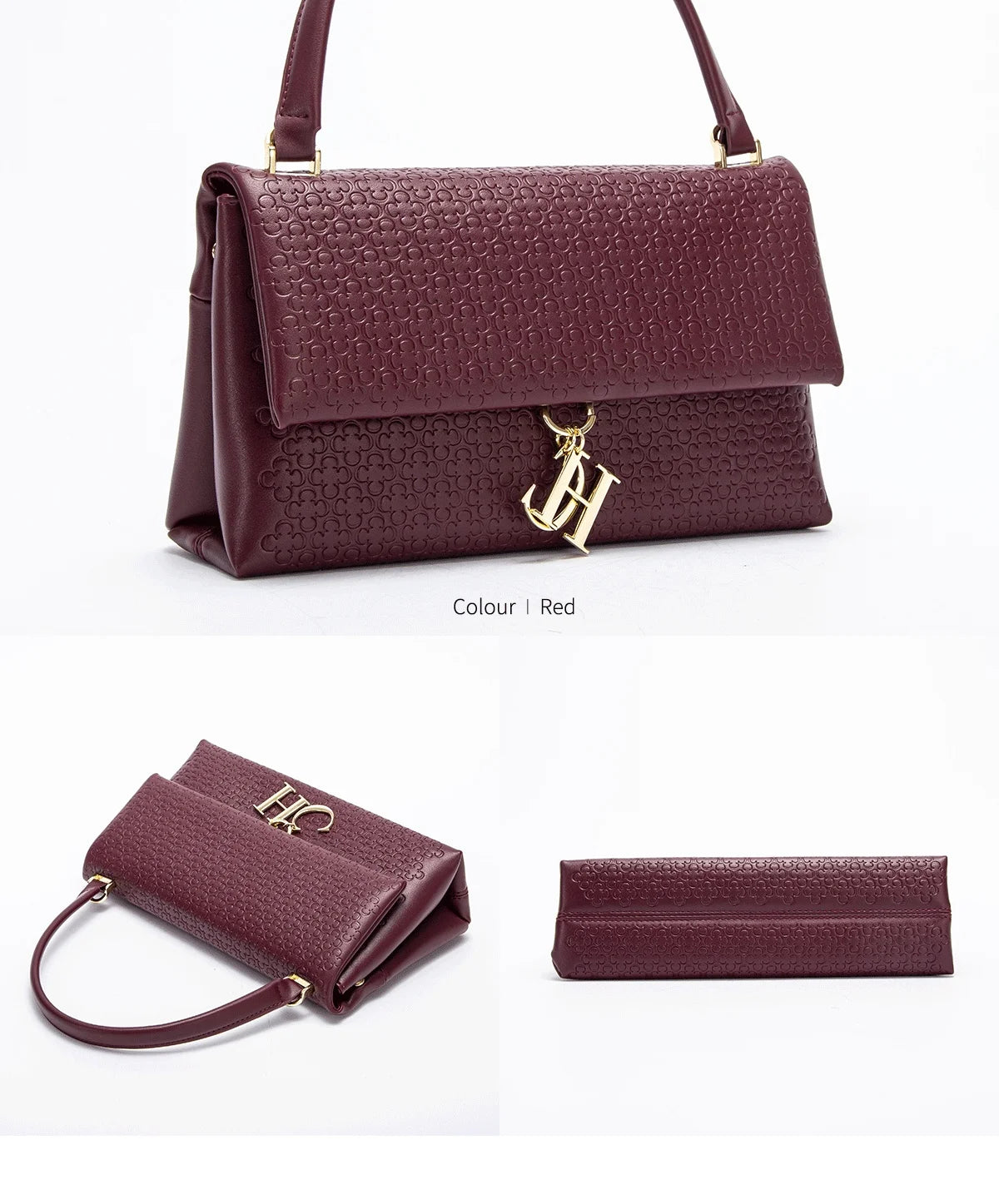 CH Women's Shoulder Bag Detachable Chain Light Luxury Underarm Bag Fashion Simple Large Capacity Solid Color Shoulder Strap