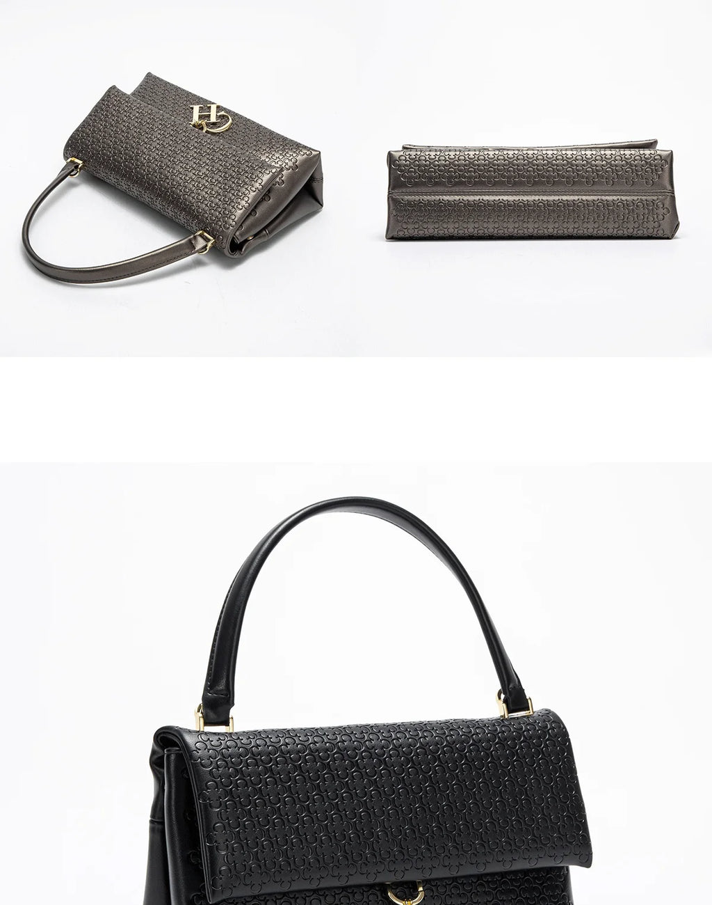 CH Women's Shoulder Bag Detachable Chain Light Luxury Underarm Bag Fashion Simple Large Capacity Solid Color Shoulder Strap