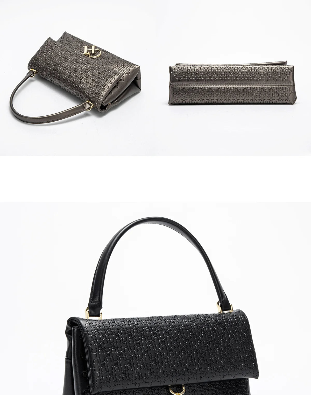 CH Women's Shoulder Bag Detachable Chain Light Luxury Underarm Bag Fashion Simple Large Capacity Solid Color Shoulder Strap