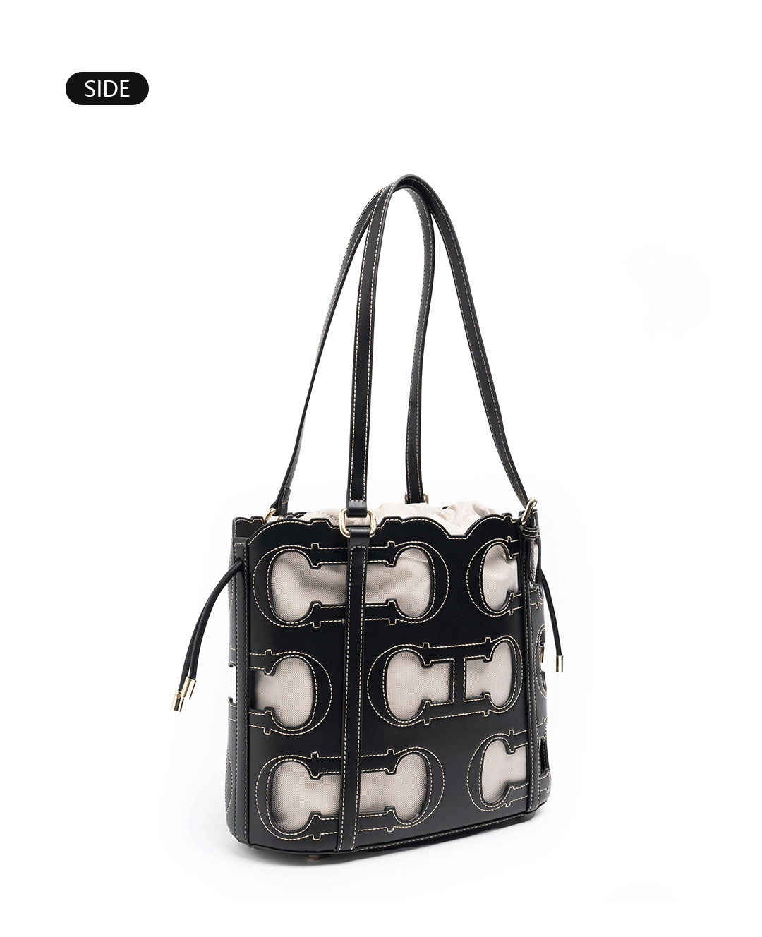CH High-end Brand Fashionable Hollow Design Women's Handbag Large Capacity Simple Solid Color Women's Shoulder Bag