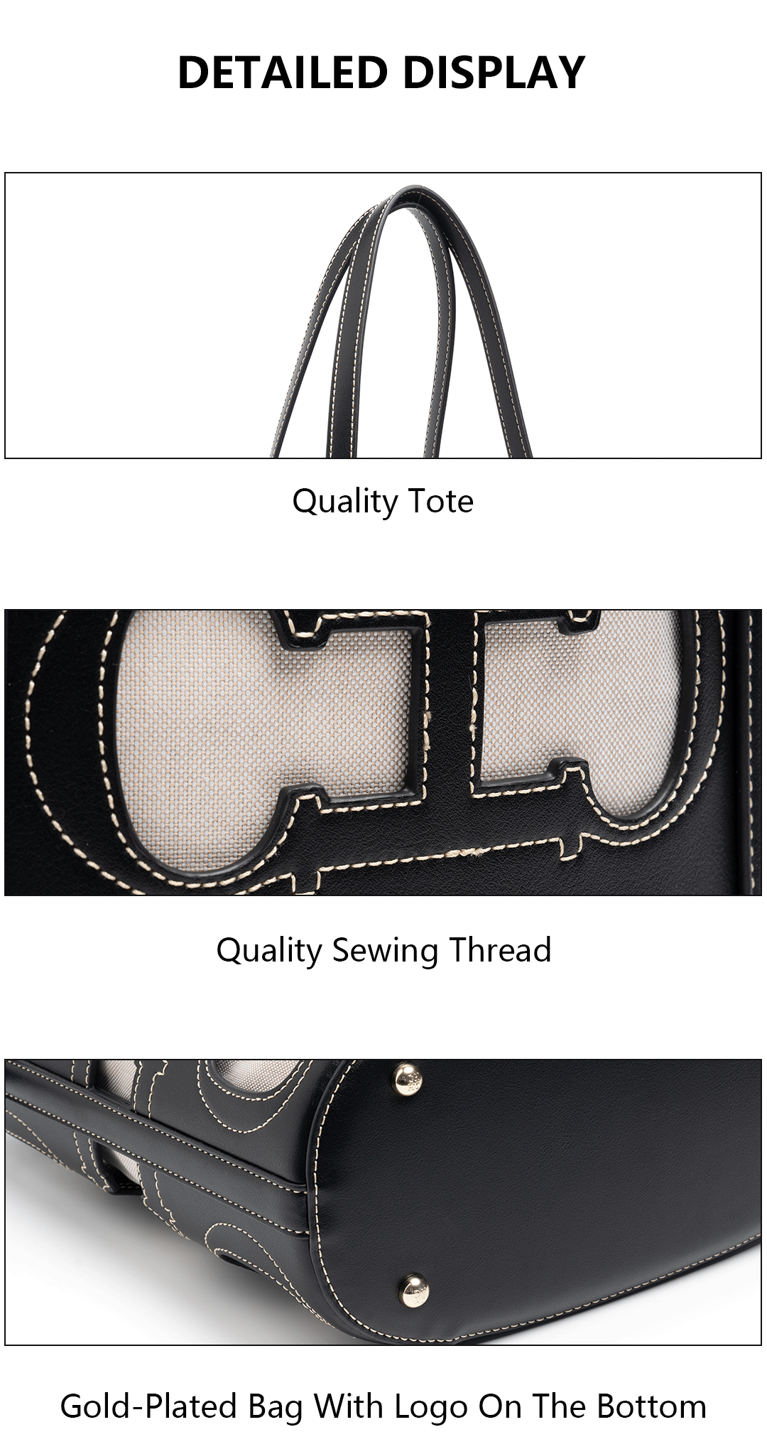 CH High-end Brand Fashionable Hollow Design Women's Handbag Large Capacity Simple Solid Color Women's Shoulder Bag