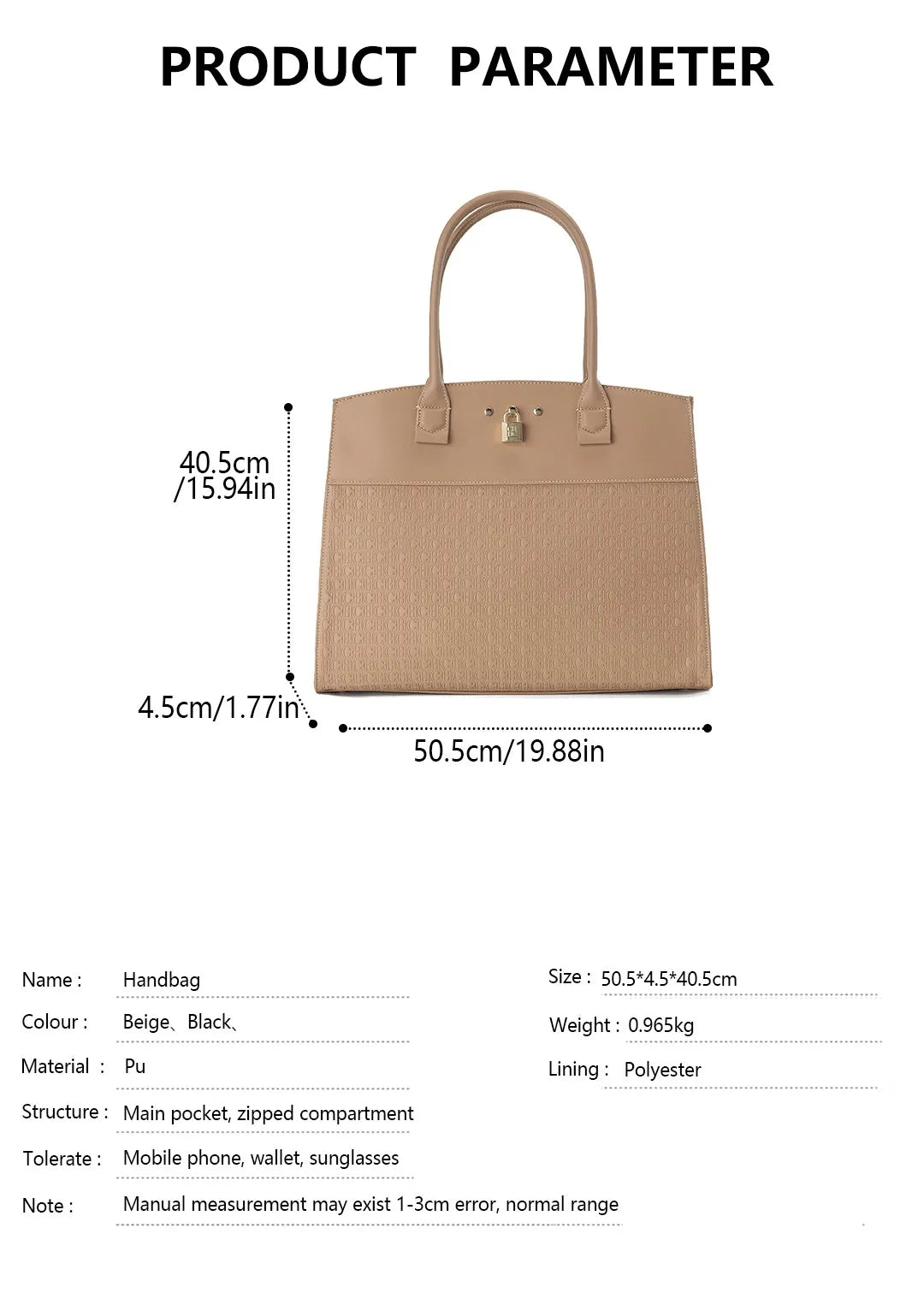 CH Luxury Women's Large Capacity Handbag Vintage Embossed Shoulder Bag Collision Color Classic Retro Travel Crossbody Bag