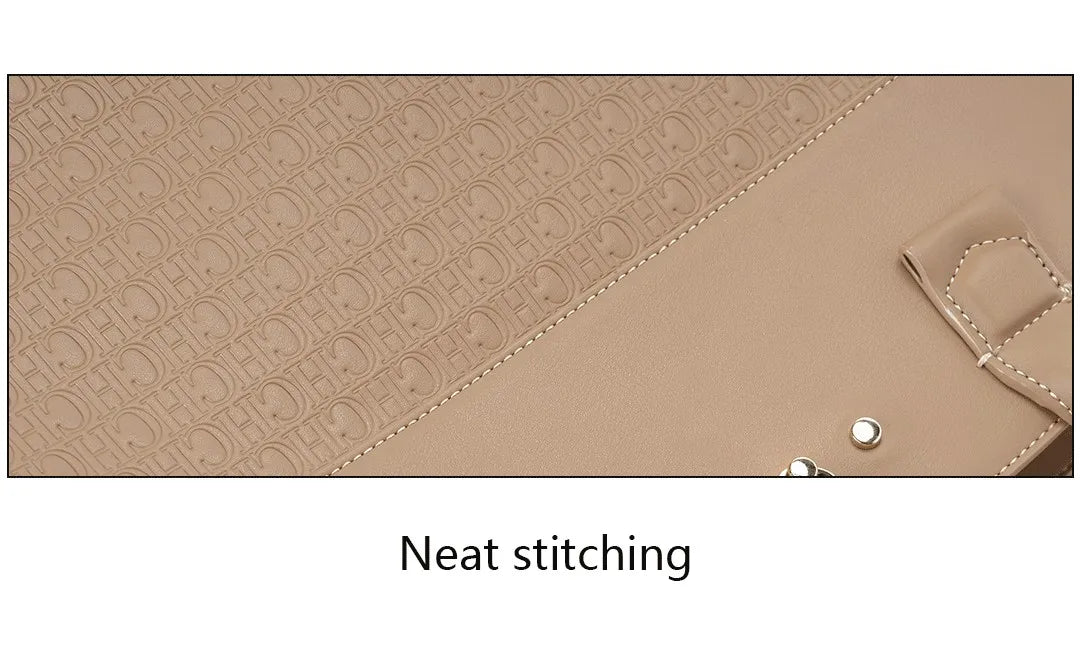 CH Luxury Women's Large Capacity Handbag Vintage Embossed Shoulder Bag Collision Color Classic Retro Travel Crossbody Bag
