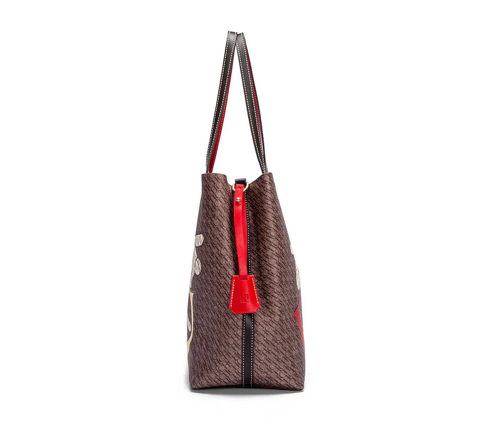 CH Luxury Brand Retro Classic Ladies Commuter Travel Bucket Bag 2024 Cartoon Bear Pattern Large Capacity Ladies Shoulder Bag