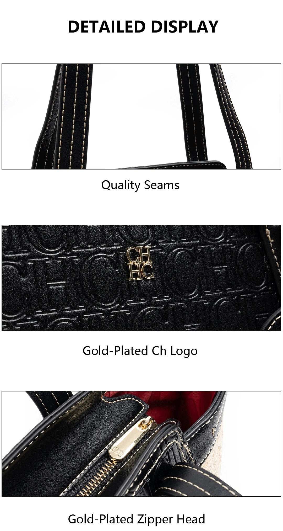 CH Classic High Quality Women's Shoulder Bag Crossbody Bag Fashion Multi functional Women's Light Luxury Handbag Large