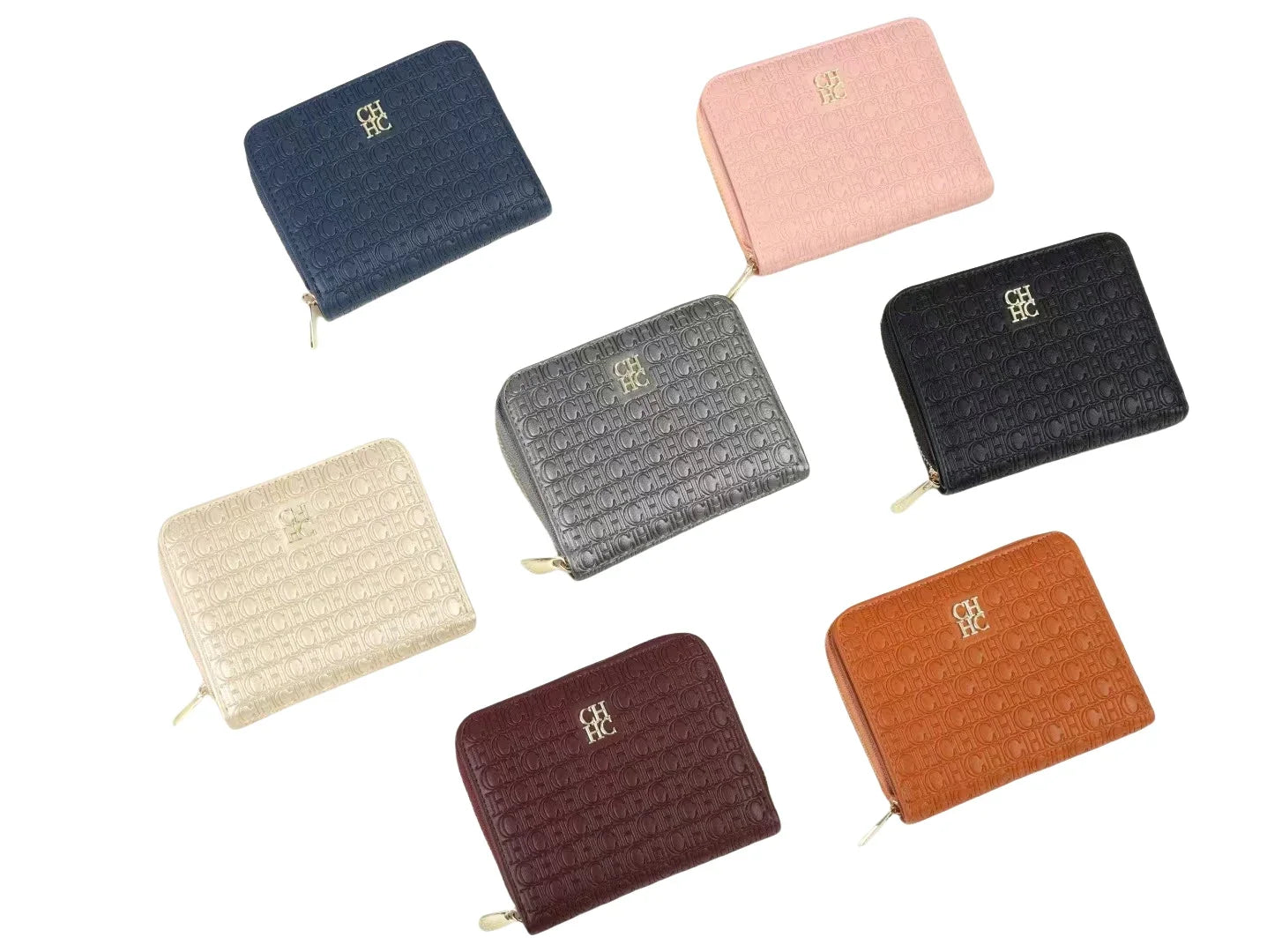 CH Multi-color Cute Wallet Brand Clasp Women's Wallet Simple and Fashionable Beautiful Lettered Printing Design Solid Color Wome