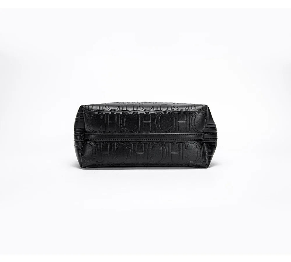 CH Fashion Brand Women's Embossed Pattern Leather Bag Fashionable Luxury Designer Casual Messenger Bag Women's