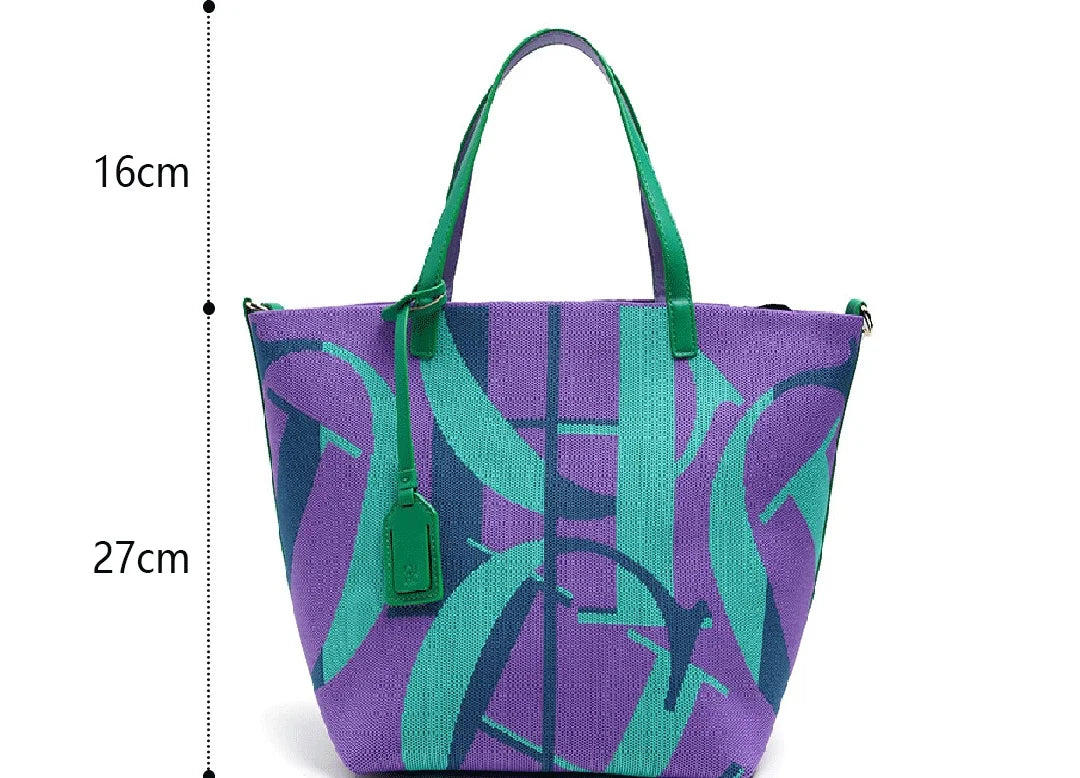 Luxury Brand Large Capacity Fashion Ladies Bucket Bag Retro Design Ladies Handbag New Shopping Bag Beach Vacation Travel
