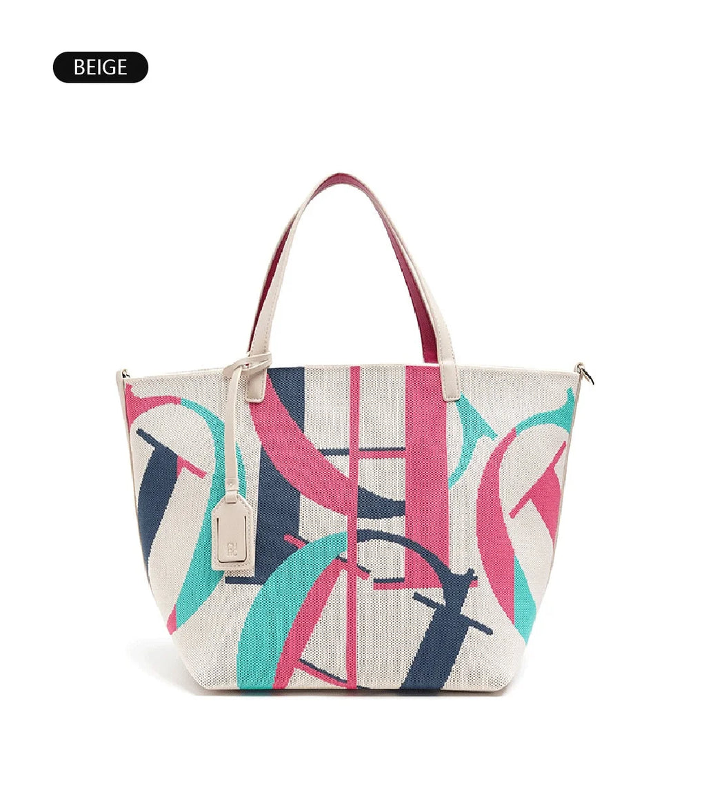 Luxury Brand Large Capacity Fashion Ladies Bucket Bag Retro Design Ladies Handbag New Shopping Bag Beach Vacation Travel