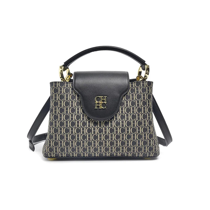 CH Women's Design Tote Letter Design Printing Ladies Elegant Compartment Hundred Crossbody Bag Fashion Temperament