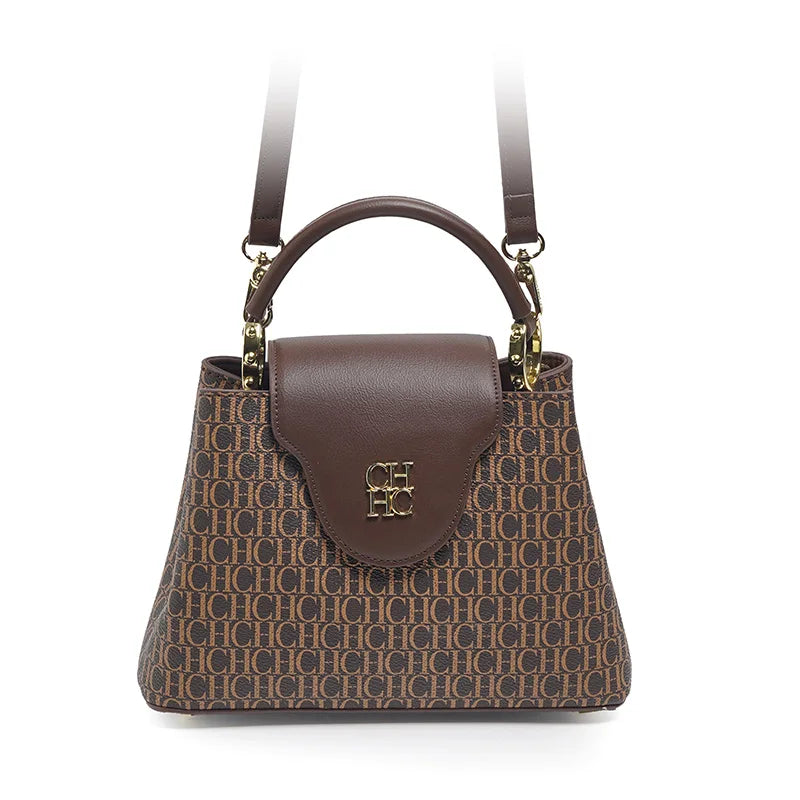 CH Women's Design Tote Letter Design Printing Ladies Elegant Compartment Hundred Crossbody Bag Fashion Temperament