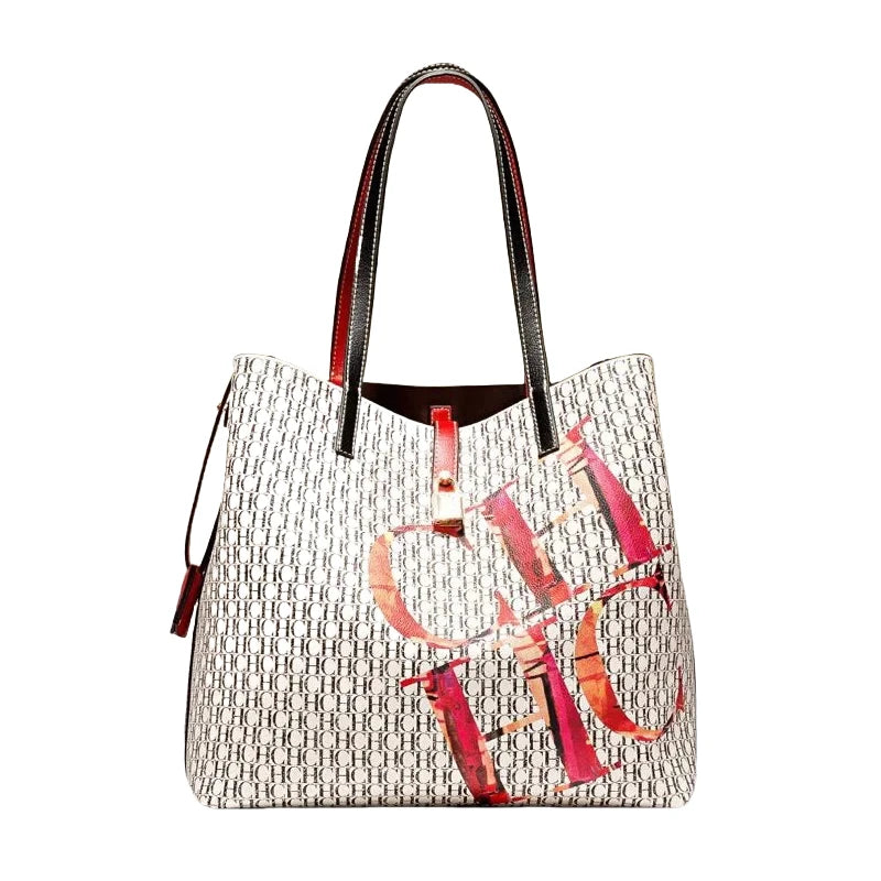 CH Women's Crossbody Bag Classic Temperament Style High Quality Letter Printing Women's Shoulder Bag Large Capacity Tote High