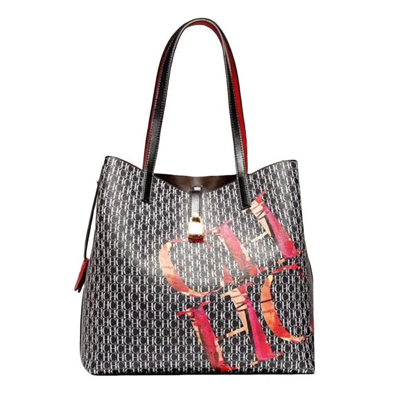 CH Women's Crossbody Bag Classic Temperament Style High Quality Letter Printing Women's Shoulder Bag Large Capacity Tote High