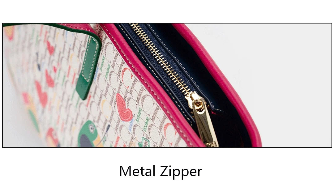 CH Shoulder Bag Ladies Cartoon Pattern Large Capacity Niche Brand Casual Fashion Handheld Can Load Shopping Daily Commuting