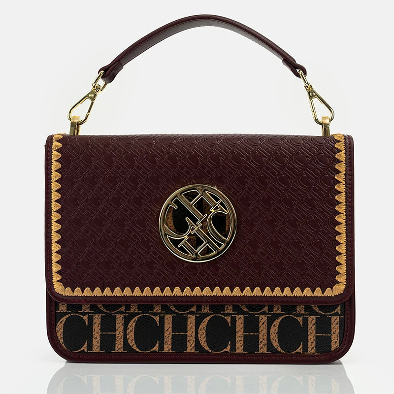 CH Solid Design Shoulder Bag Dark Letter Embossed Ladies Party Bag Exquisite Luxury Brand Fashion Design Handbag Classic