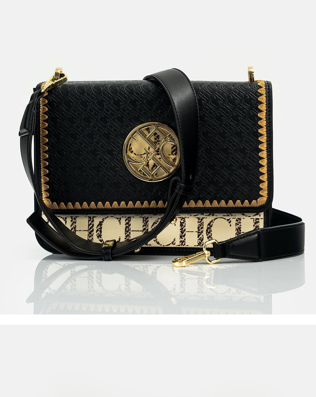 CH Solid Design Shoulder Bag Dark Letter Embossed Ladies Party Bag Exquisite Luxury Brand Fashion Design Handbag Classic
