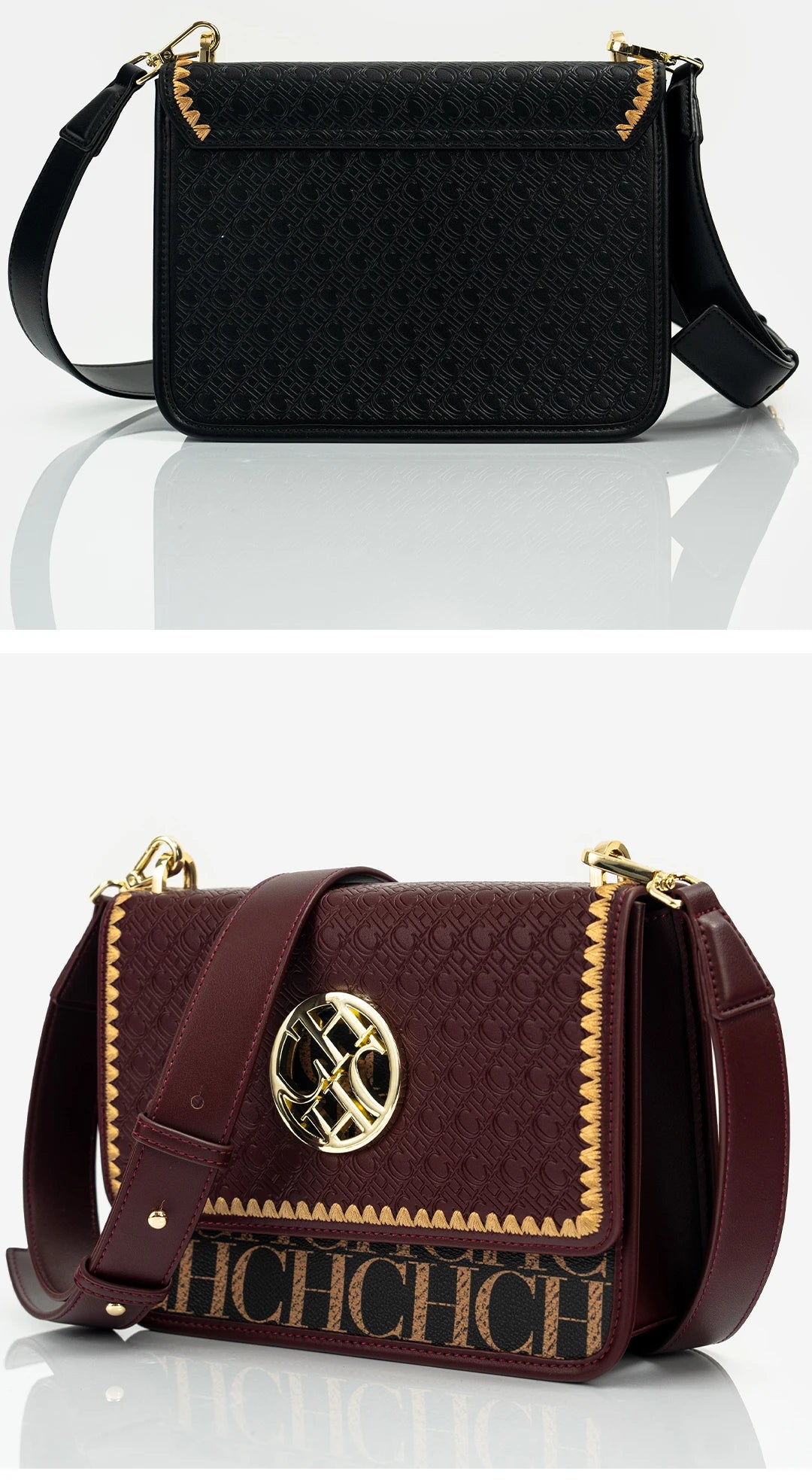 CH Solid Design Shoulder Bag Dark Letter Embossed Ladies Party Bag Exquisite Luxury Brand Fashion Design Handbag Classic
