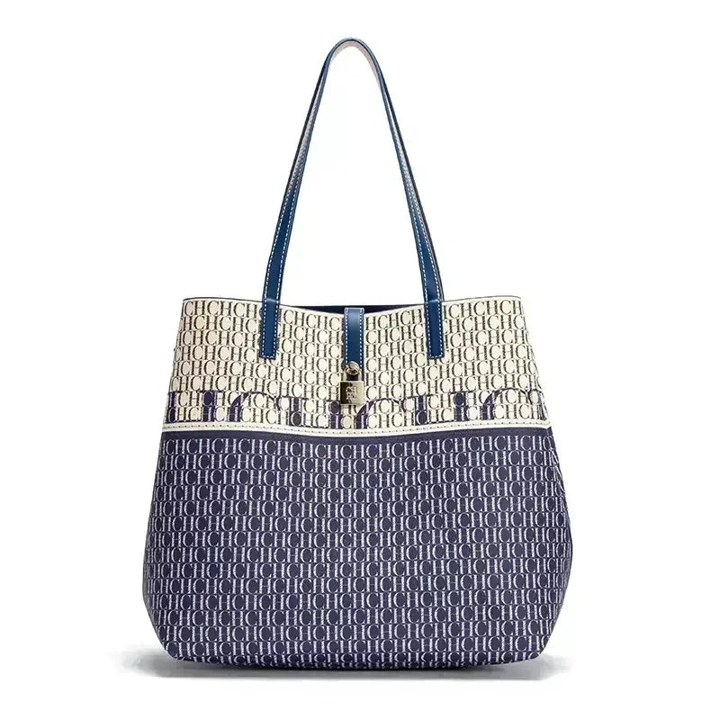 CH Luxury Ladies Shoulder Bag Large Capacity Bucket Bag 2024 New High Quality Ladies Handbag Exquisite Flower Pattern Womenswe