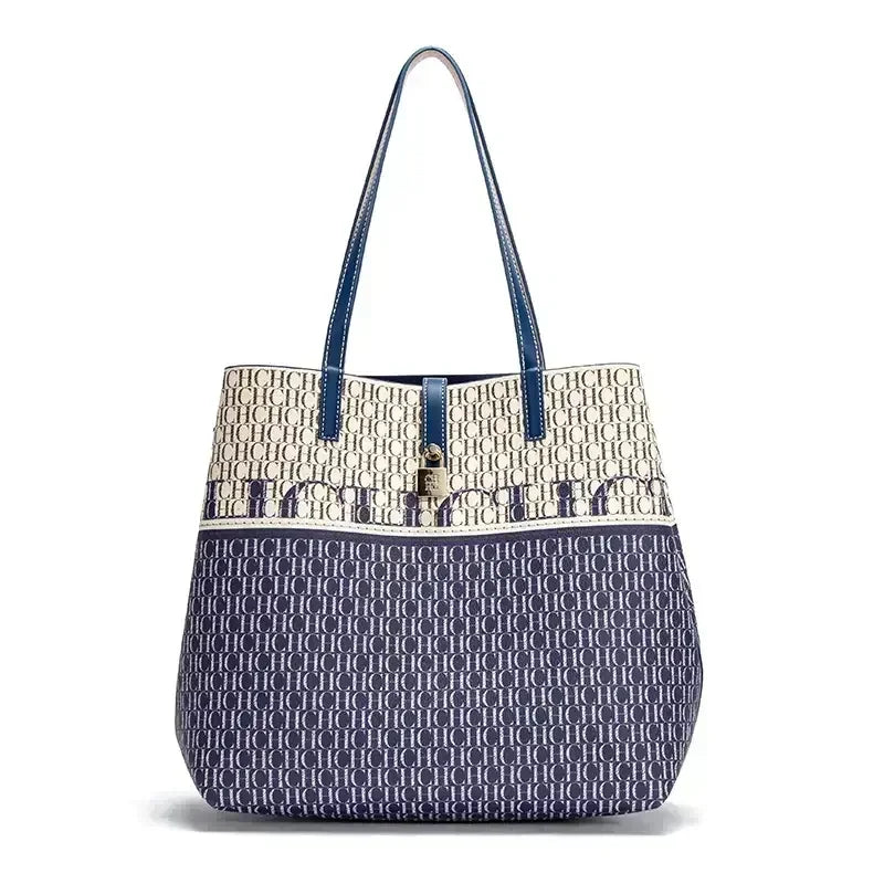 CH Luxury Ladies Shoulder Bag Large Capacity Bucket Bag 2024 New High Quality Ladies Handbag Exquisite Flower Pattern Womenswe