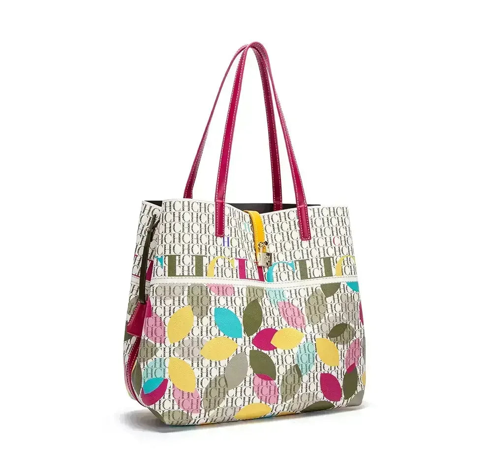 CH Luxury Ladies Shoulder Bag Large Capacity Bucket Bag 2024 New High Quality Ladies Handbag Exquisite Flower Pattern Womenswe