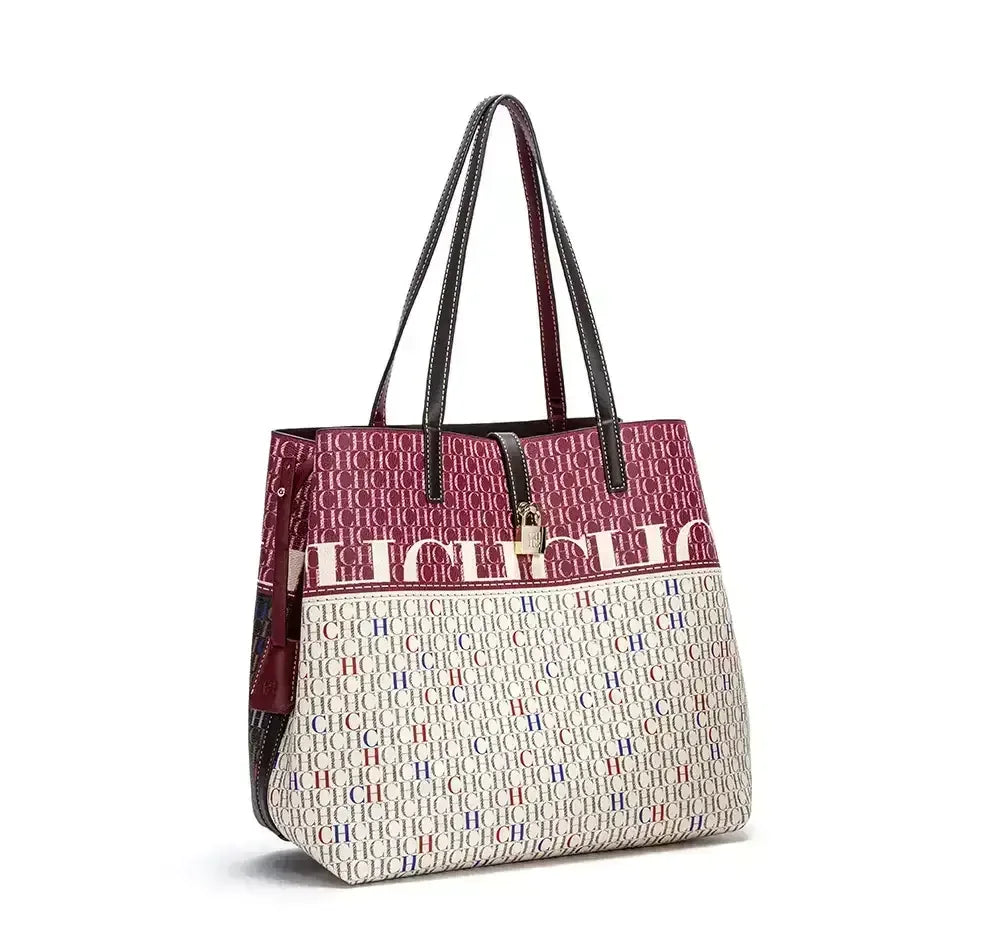 CH Luxury Ladies Shoulder Bag Large Capacity Bucket Bag 2024 New High Quality Ladies Handbag Exquisite Flower Pattern Womenswe