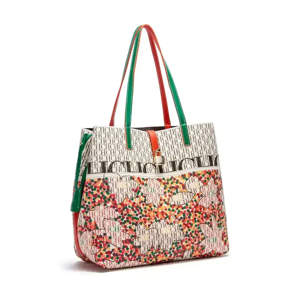 CH Luxury Ladies Shoulder Bag Large Capacity Bucket Bag 2024 New High Quality Ladies Handbag Exquisite Flower Pattern Womenswe