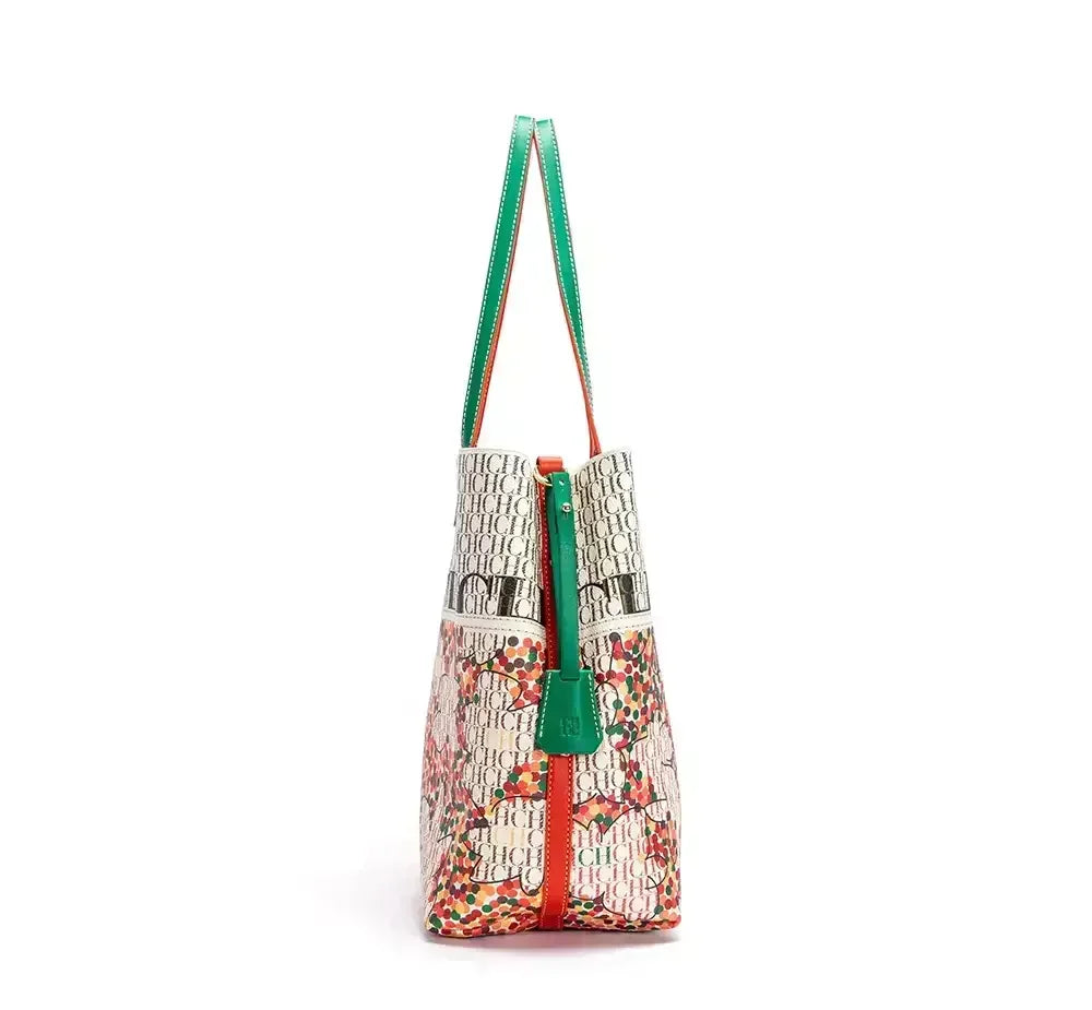 CH Luxury Ladies Shoulder Bag Large Capacity Bucket Bag 2024 New High Quality Ladies Handbag Exquisite Flower Pattern Womenswe