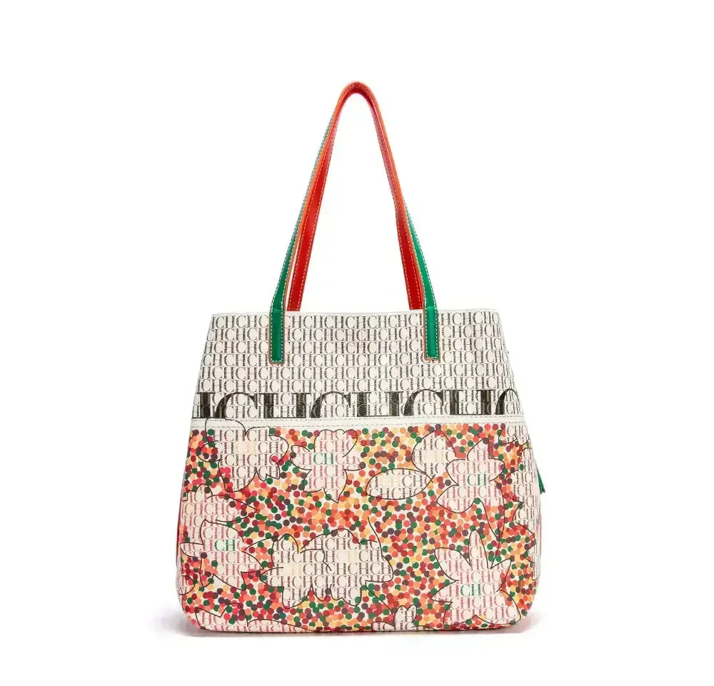 CH Luxury Ladies Shoulder Bag Large Capacity Bucket Bag 2024 New High Quality Ladies Handbag Exquisite Flower Pattern Womenswe