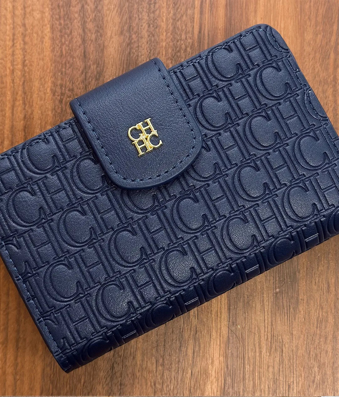 CH Pure Colour Letter Printed Style Women's Card Wallet Premium Simple Design Women's Wallet Fashion Women's Short Wallet