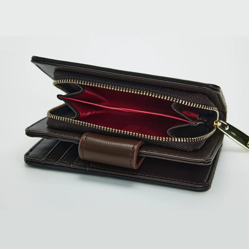 CH Pure Colour Letter Printed Style Women's Card Wallet Premium Simple Design Women's Wallet Fashion Women's Short Wallet